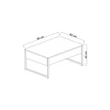 Dohányzóasztal Luxe - Travertine, Silver