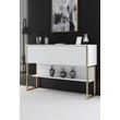 Komód Luxe - Gold, White
