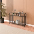 Konzolasztal Venedik - 100 Black, Fume Glass