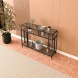 Konzolasztal Venedik - 100 Black, Fume Glass