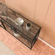 Konzolasztal Venedik - 100 Black, Fume Glass