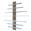 TV szekrény Zebra - White, Walnut