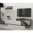 TV szekrény Asos - Fehér, Diós