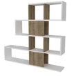 könyvespolc Karlin - White, Walnut