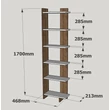 könyvespolc Order - White, Walnut