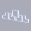 Fali polc Elitra - White
