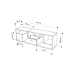 TV szekrény Glis - Sapphire Oak, White