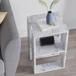 Éjjeliszekrény Lonie - Carrara Marble