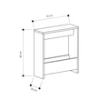 Kis asztal Simpi - White