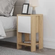 Éjjeliszekrény Ema - Sapphire Oak, White
