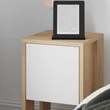 Éjjeliszekrény Ema - Sapphire Oak, White