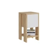 Éjjeliszekrény Ema - Sapphire Oak, White