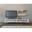TV szekrény Ayaz - White, Teak