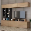 TV szekrény Sasa - Teak, Black