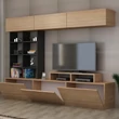 TV szekrény Sasa - Teak, Black
