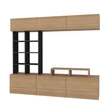 TV szekrény Sasa - Teak, Black