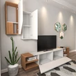 TV szekrény Zebra - White, Teak