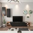 TV szekrény Zebra - Black, Teak