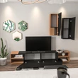 TV szekrény Zebra - Black, Teak