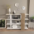 könyvespolc Nur - White, Walnut