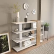 könyvespolc Nur - White, Walnut
