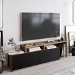 TV szekrény Nexera - Walnut, Black