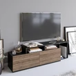TV szekrény Nexera - Black, Walnut
