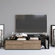 TV szekrény Nexera - Black, Walnut