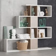 könyvespolc Karlin - White, Walnut