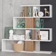 könyvespolc Karlin - White, Walnut