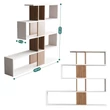 könyvespolc Karlin - White, Walnut