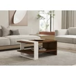 Dohányzóasztal Gaye - Walnut, White