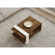 Dohányzóasztal Gaye - Walnut, White
