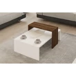 Dohányzóasztal Glow - White, Walnut