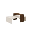 Dohányzóasztal Glow - White, Walnut