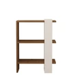 könyvespolc Gaye - Walnut, White
