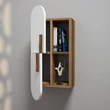 Fali polc Rose - Walnut, White