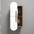 Fali polc Rose - Walnut, White