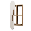 Fali polc Rose - Walnut, White