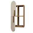 Fali polc Rose - Walnut, Cream
