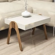 Dohányzóasztal (3 részes) Roma - Walnut, Cream