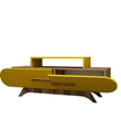 TV szekrény Rose - Walnut, Yellow