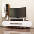 TV szekrény Rose S - Walnut, White