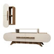 TV szekrény Rose S - Walnut, Cream