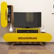 TV szekrény Rose S - Walnut, Yellow