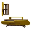 TV szekrény Rose S - Walnut, Yellow
