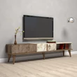 TV szekrény Milan - Diós, Fehér Marble