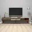 TV szekrény Milan - Diós, Fehér Marble