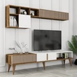 TV szekrény Milan TV - Diós, Fehér