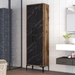Tároló szekrény Berlin A - Walnut, Black Marble